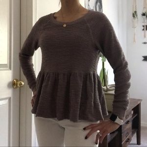 Purple ruffle sweater